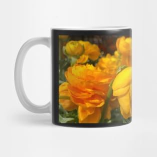 Precious and Tender Orange and Gold Ranunculus Mug